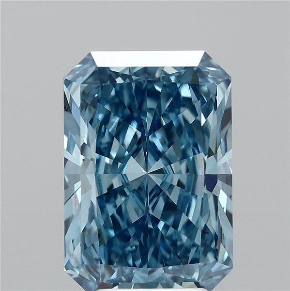 4.08 Ct. Fancy Vivid Blue Radiant Lab Grown Diamond