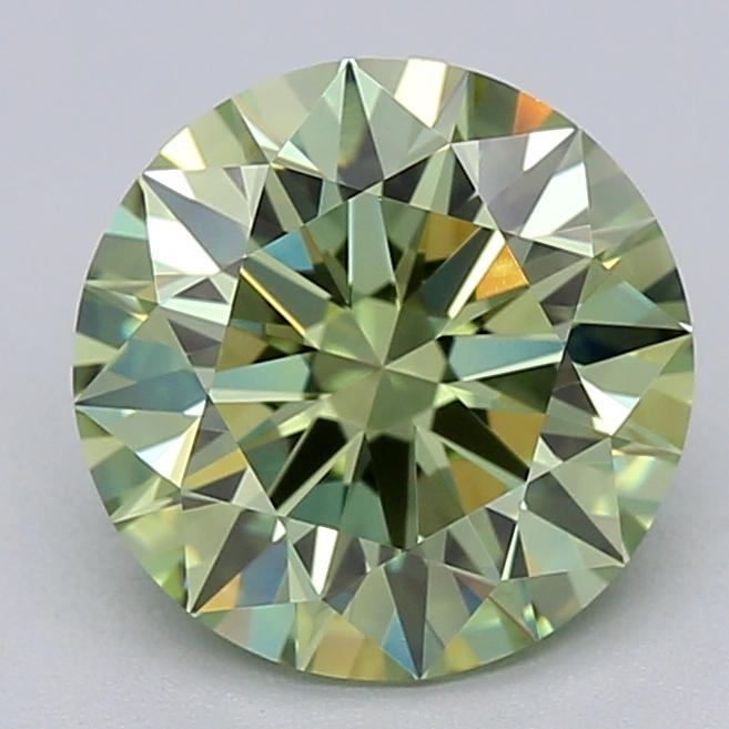 2.02 Ct. Fancy Vivid  Green Round Lab Grown Diamond
