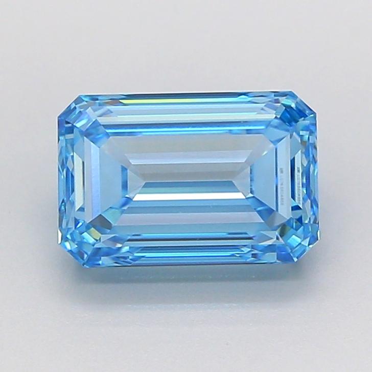3.02 Ct. Fancy Vivid Blue Emerald Lab Grown Diamond