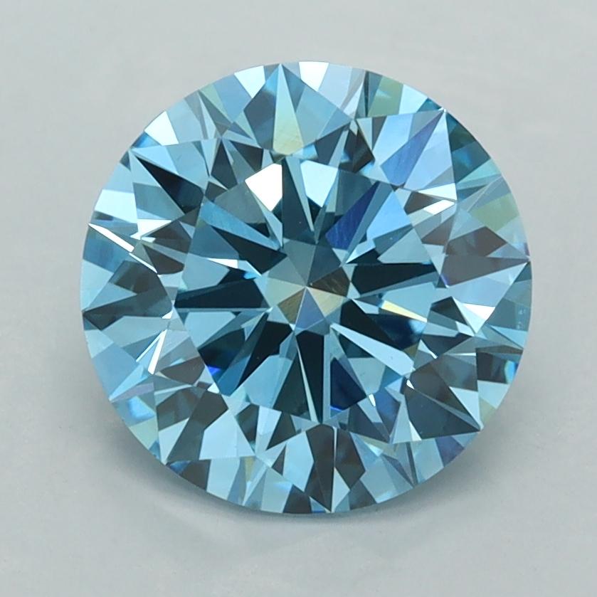 2.50 Ct. Fancy Vivid  Blue Round Lab Grown Diamond