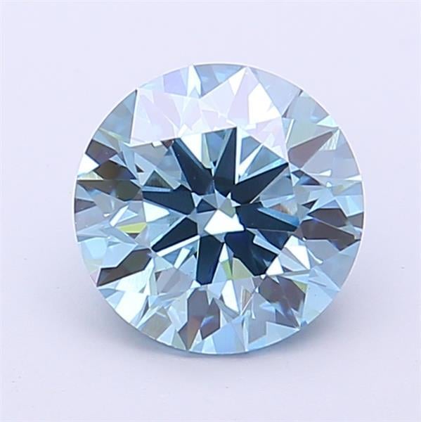 1.55 Ct. Fancy Vivid Blue Round Lab Grown Diamond