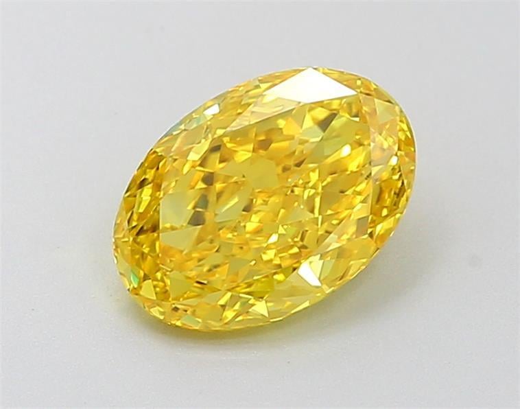 1.35 Ct. Fancy Vivid  Yellow Oval Lab Grown Diamond