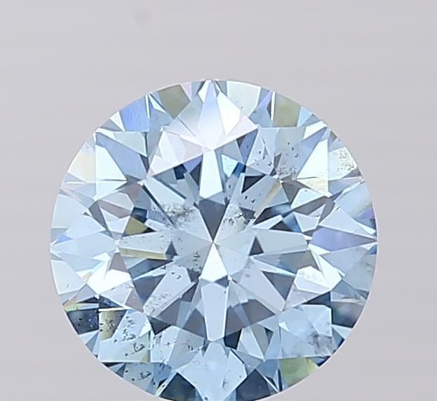2.01 Ct. Fancy Vivid  Blue Round Lab Grown Diamond
