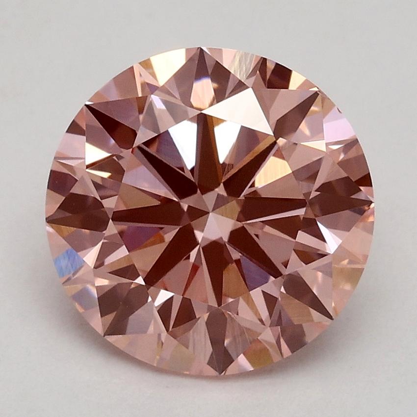 2.16 Ct. Fancy Intense Pink Round Lab Grown Diamond