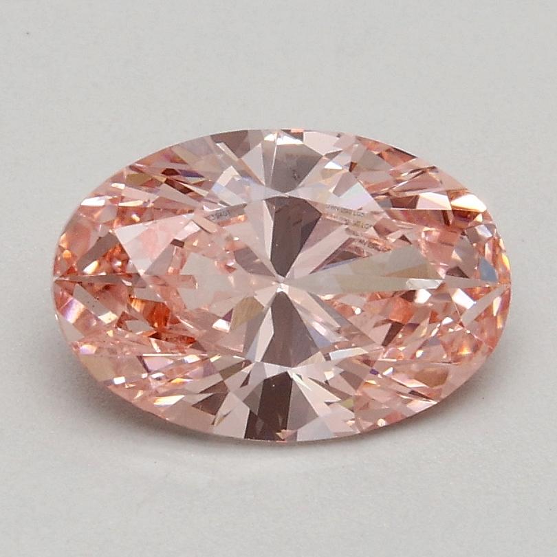 1.00 Ct. Fancy Intense Pink Oval Lab Grown Diamond