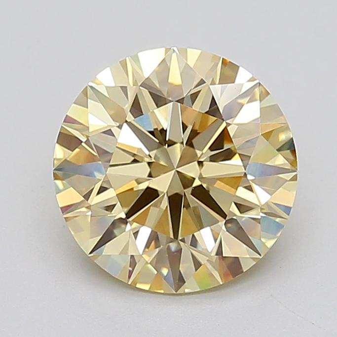 3.08 Ct. Fancy Light  Yellow Round Lab Grown Diamond