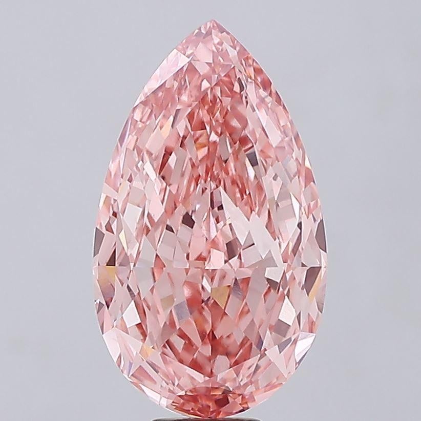 15.53 Ct. Fancy Vivid Pink Pear Lab Grown Diamond
