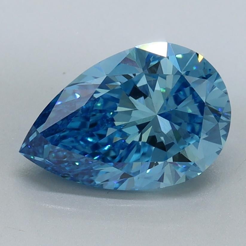 1.53 Ct. Fancy Vivid Blue Pear Lab Grown Diamond