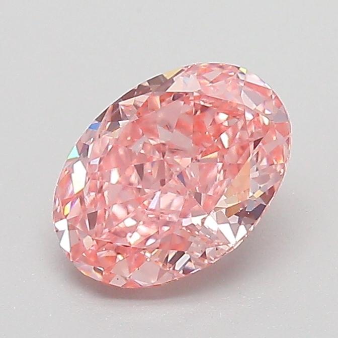 1.09 Ct. Fancy Vivid  Pink Oval Lab Grown Diamond