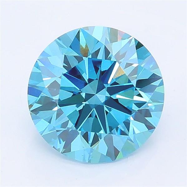 1.73 Ct. Fancy Vivid Blue Round Lab Grown Diamond