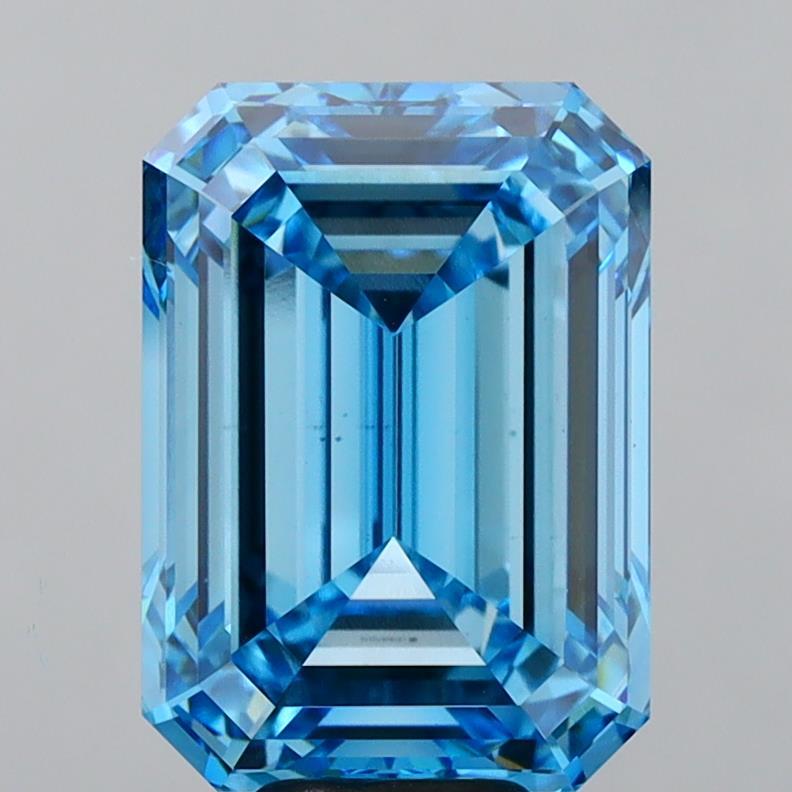 10.50 Ct. Fancy Vivid Blue Emerald Lab Grown Diamond