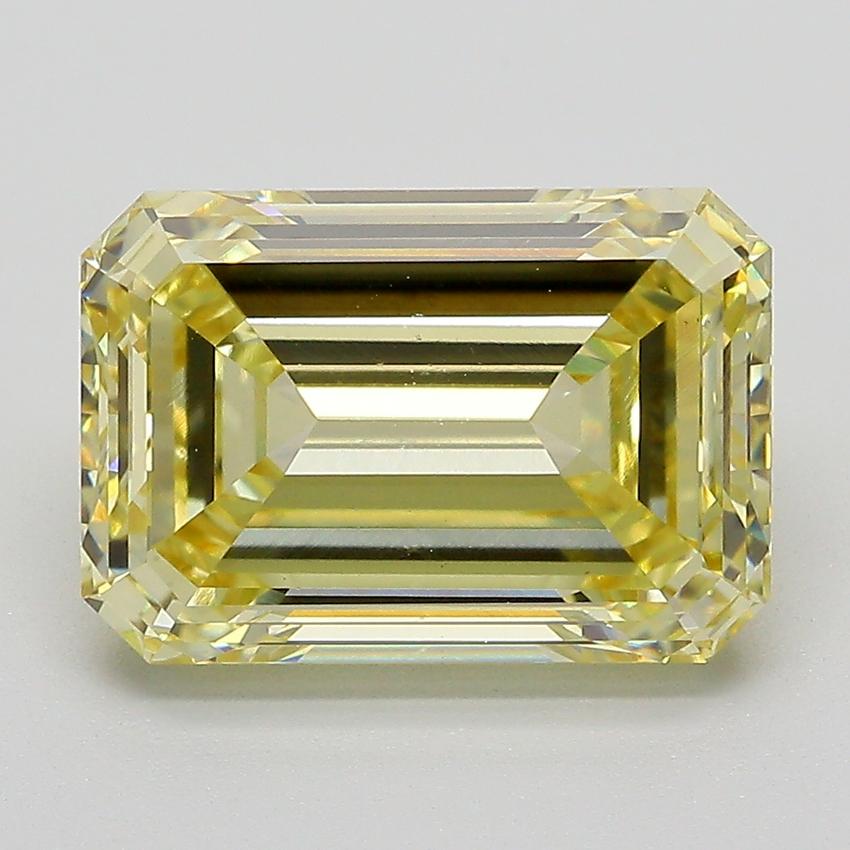 4.91 Ct. Fancy  Yellow Emerald Lab Grown Diamond