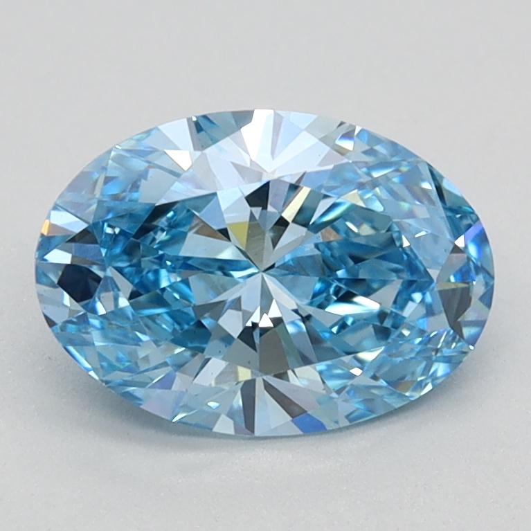 1.15 Ct. Fancy Vivid Blue Oval Lab Grown Diamond