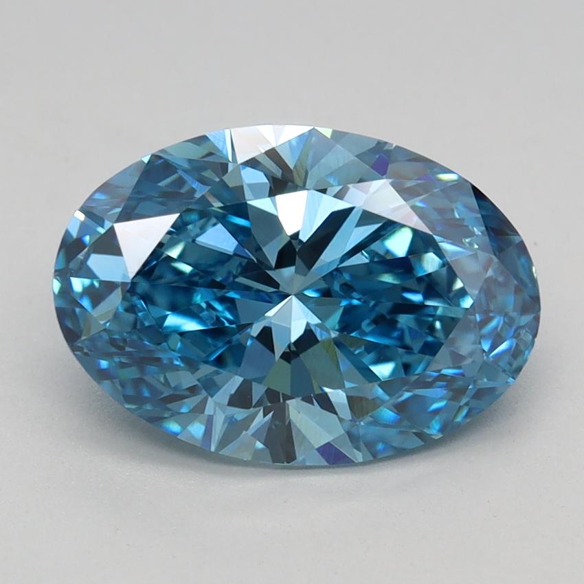 2.10 Ct. Fancy Vivid Blue Oval Lab Grown Diamond