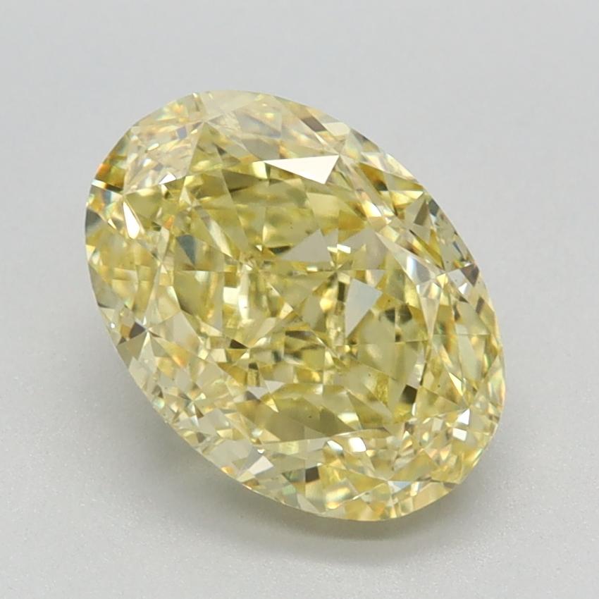 2.15 Ct. Fancy Vivid Yellow Oval Lab Grown Diamond