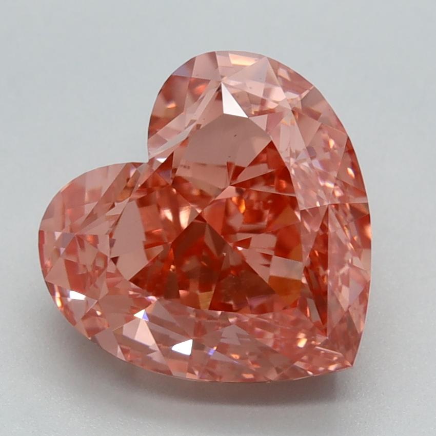 3.26 Ct. Fancy Vivid Pink Heart Lab Grown Diamond