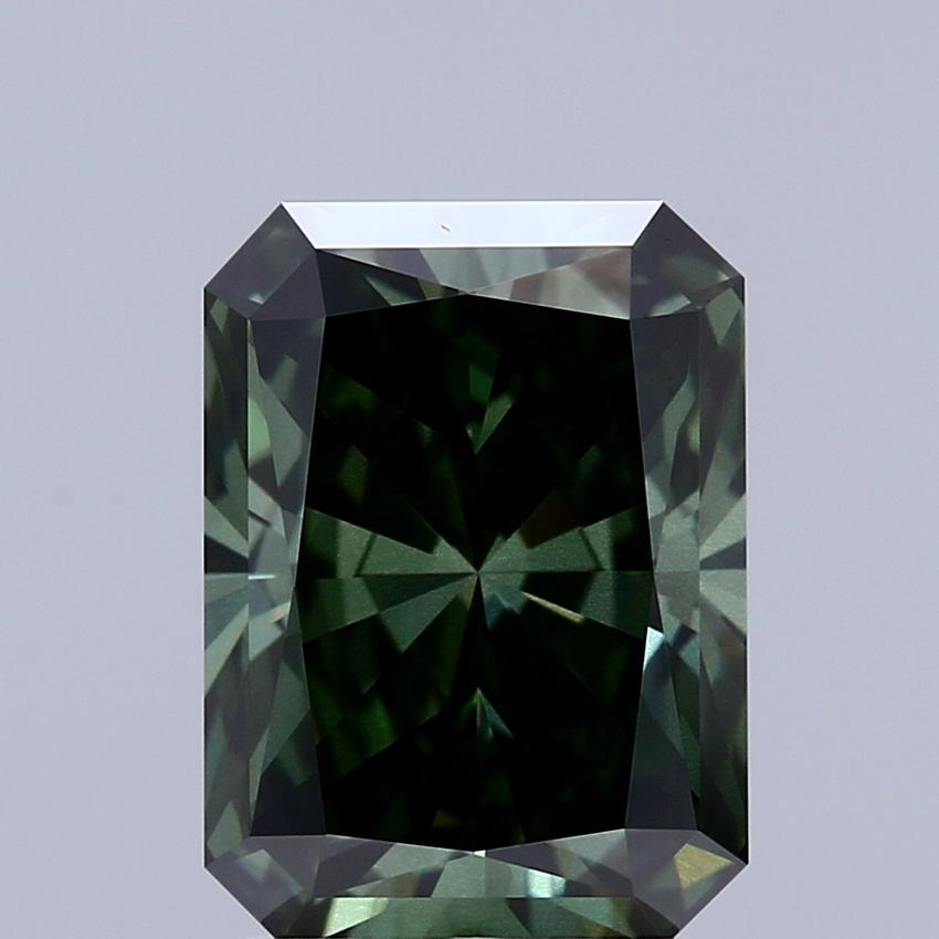 3.01 Ct. Fancy Deep Green Radiant Lab Grown Diamond