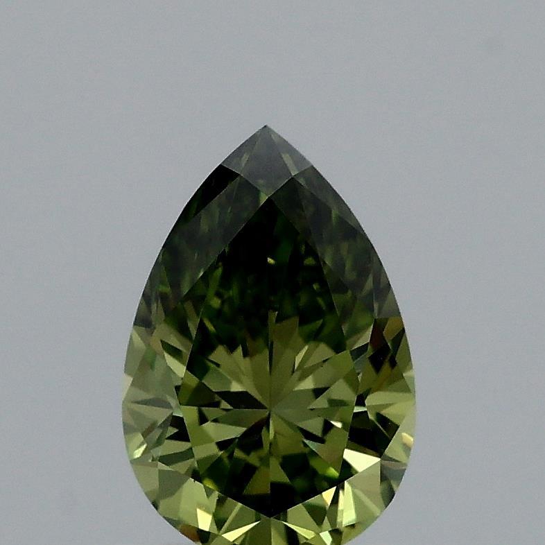 0.96 Ct. Fancy Vivid Green Pear Lab Grown Diamond