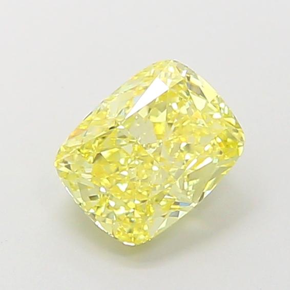 1.52 Ct. Fancy Intense Yellow Cushion Lab Grown Diamond