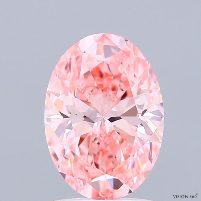 1.50 Ct. Fancy Vivid Pink Oval Lab Grown Diamond