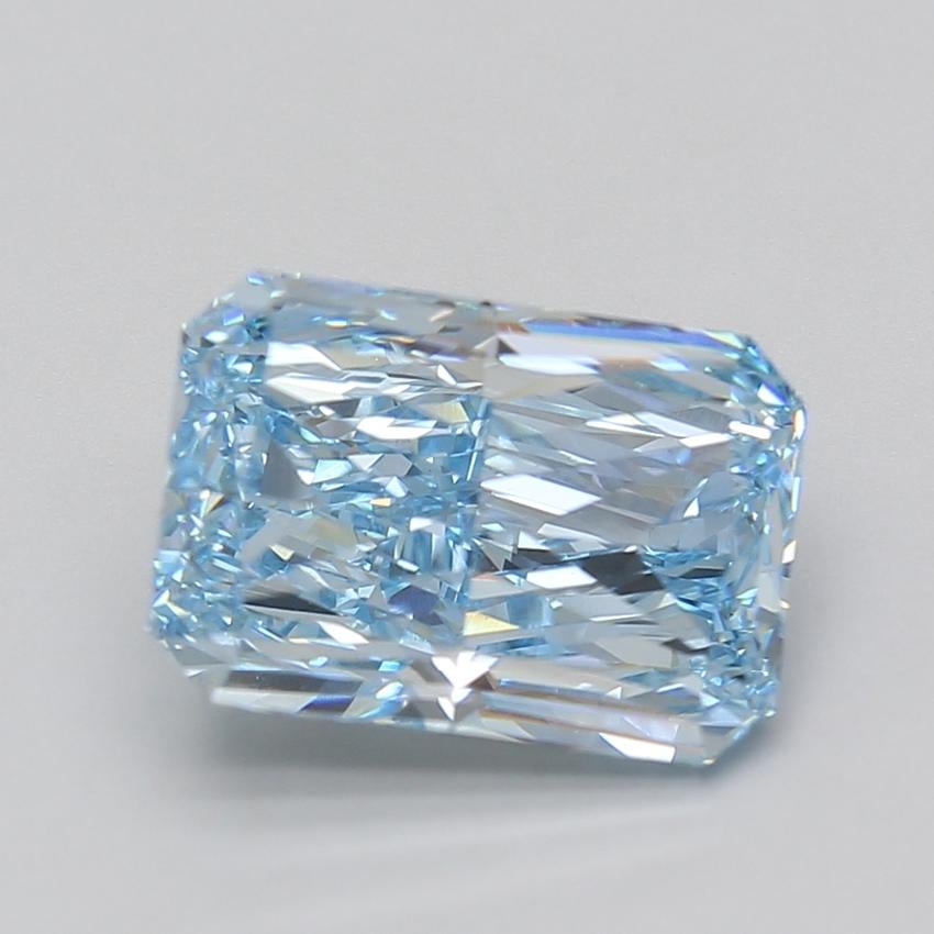5.10 Ct. Fancy Vivid Blue Radiant Lab Grown Diamond