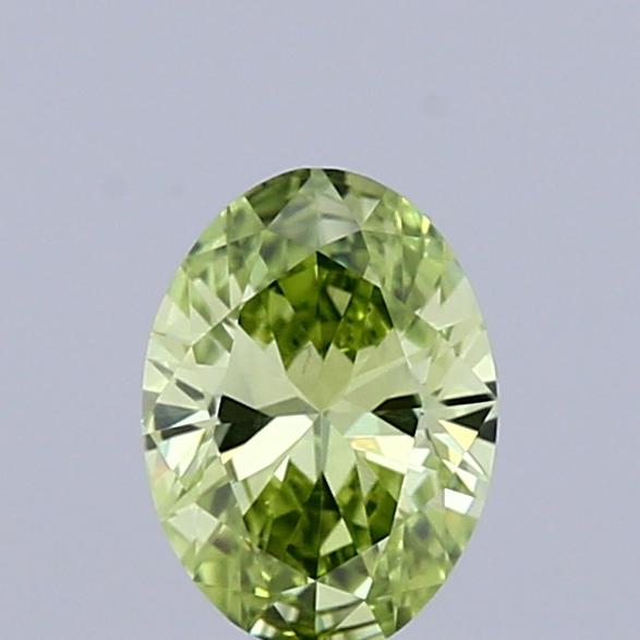 0.34 Ct. Fancy Vivid Green Oval Lab Grown Diamond