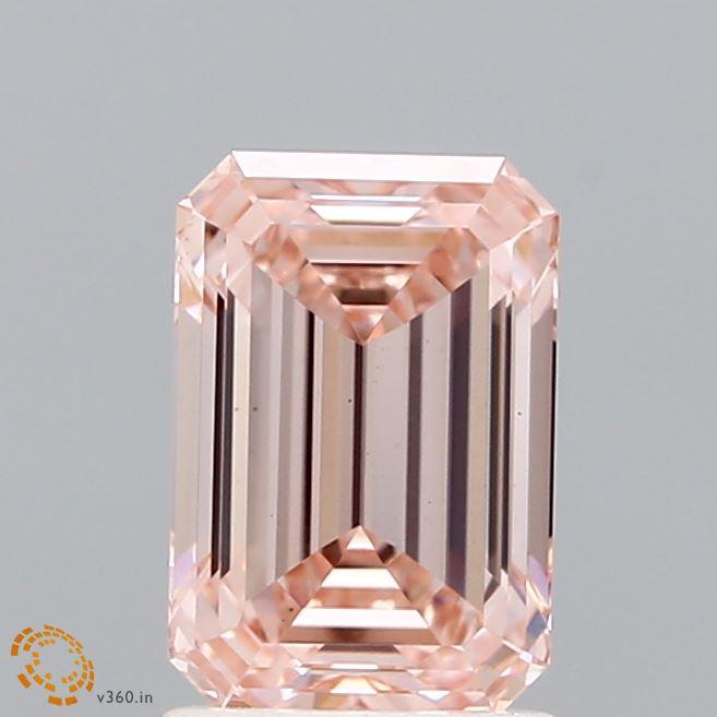 1.57 Ct. Fancy Intense Pink Emerald Lab Grown Diamond