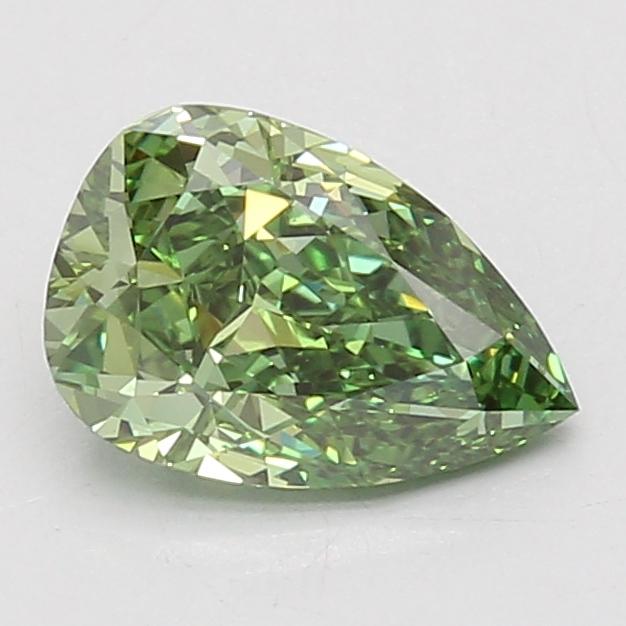1.70 Ct. Fancy Vivid Green Pear Lab Grown Diamond