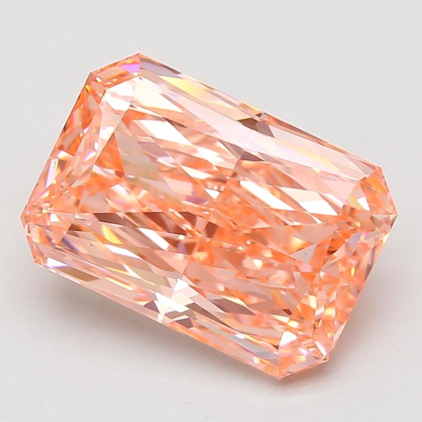 6.06 Ct. Fancy Vivid Pink Radiant Lab Grown Diamond