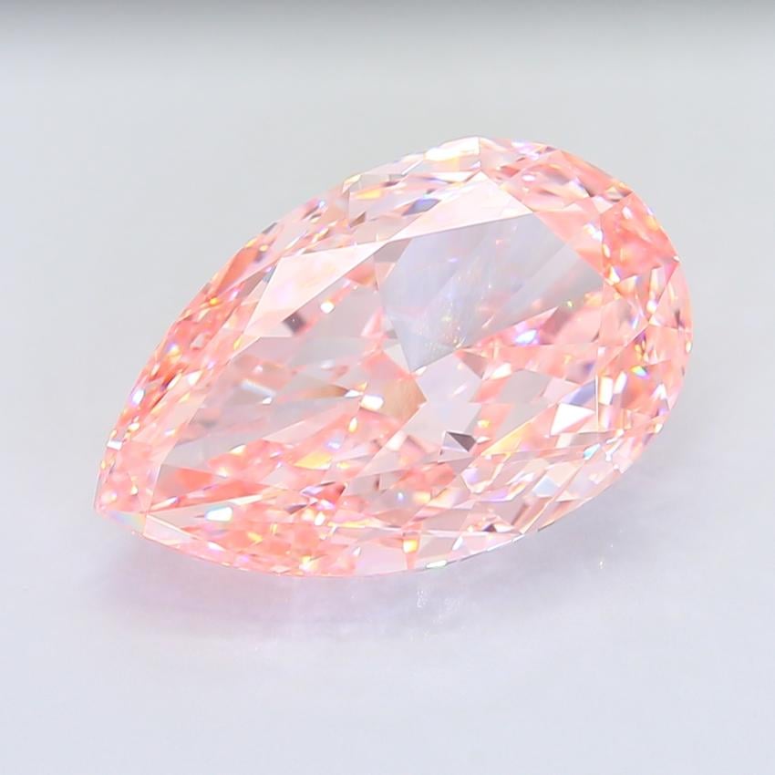 15.00 Ct. Fancy Vivid Pink Pear Lab Grown Diamond