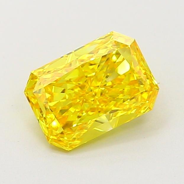 0.94 Ct. Fancy Vivid  Yellow Radiant Lab Grown Diamond