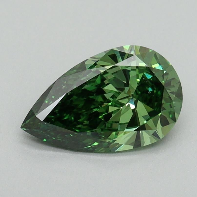 1.00 Ct. Fancy Vivid Pacific Green Pear Lab Grown Diamond