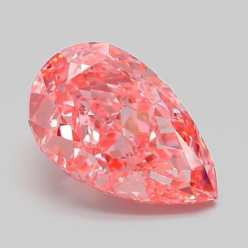 3.01 Ct. Fancy Vivid Pink Pear Lab Grown Diamond