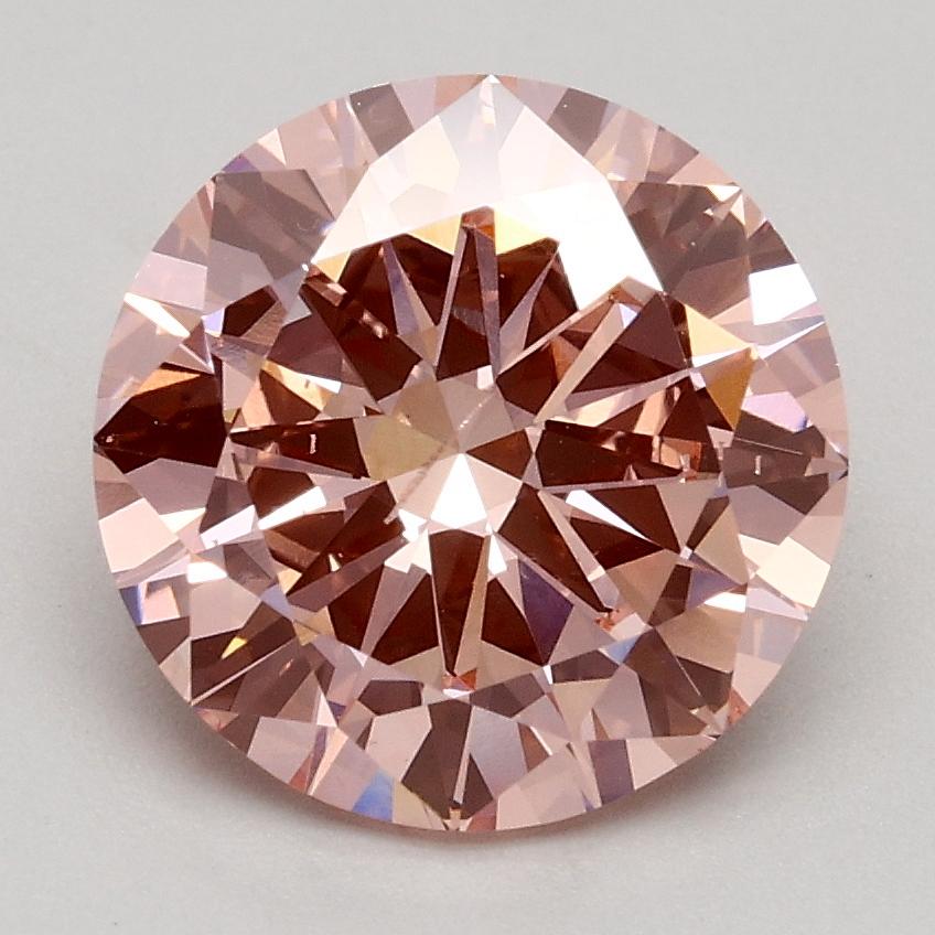 2.00 Ct. Fancy Intense Pink Round Lab Grown Diamond