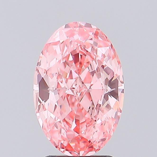 1.84 Ct. Fancy Vivid Pink Oval Lab Grown Diamond