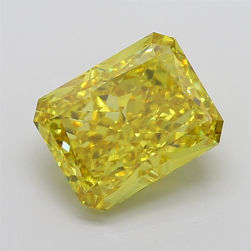9.51 Ct. Fancy Vivid Yellow Radiant Lab Grown Diamond