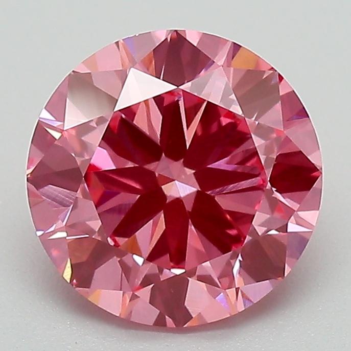 2.00 Ct. Fancy Vivid Pink Round Lab Grown Diamond