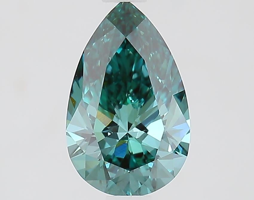 1.01 Ct. Fancy Vivid Green Pear Lab Grown Diamond