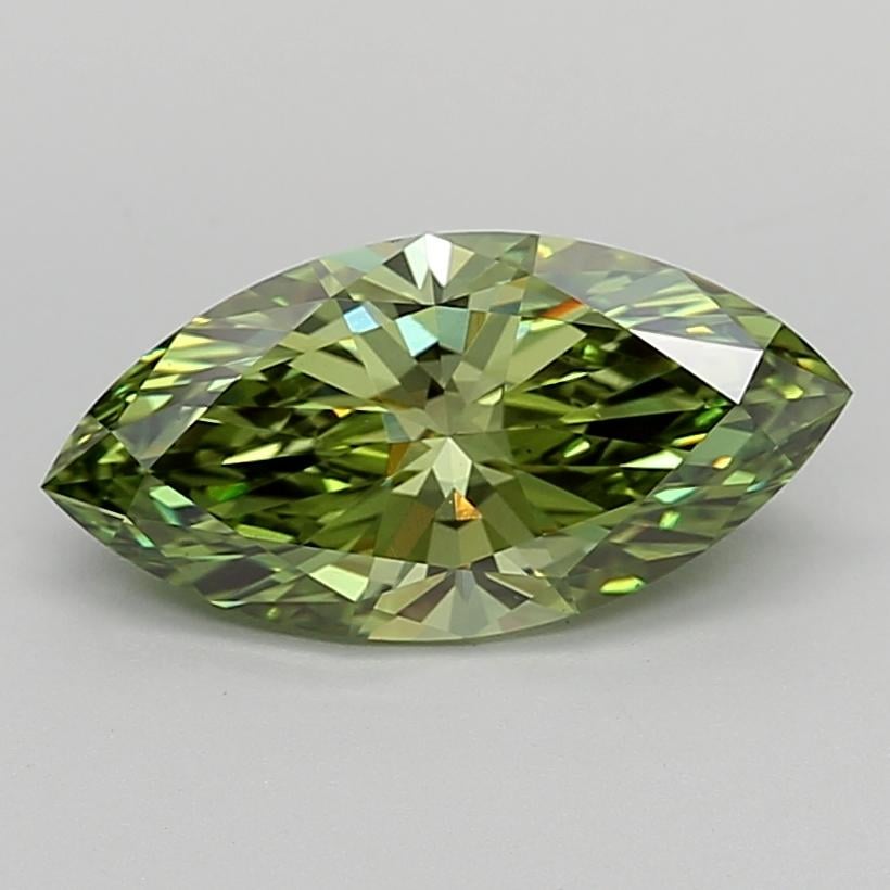 2.50 Ct. Fancy Vivid  Green Marquise Lab Grown Diamond