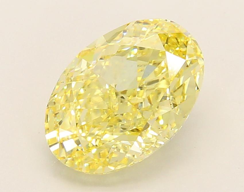 3.06 Ct. Fancy Intense Yellow Oval Lab Grown Diamond
