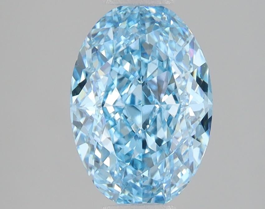 2.03 Ct. Fancy Vivid Blue Oval Lab Grown Diamond