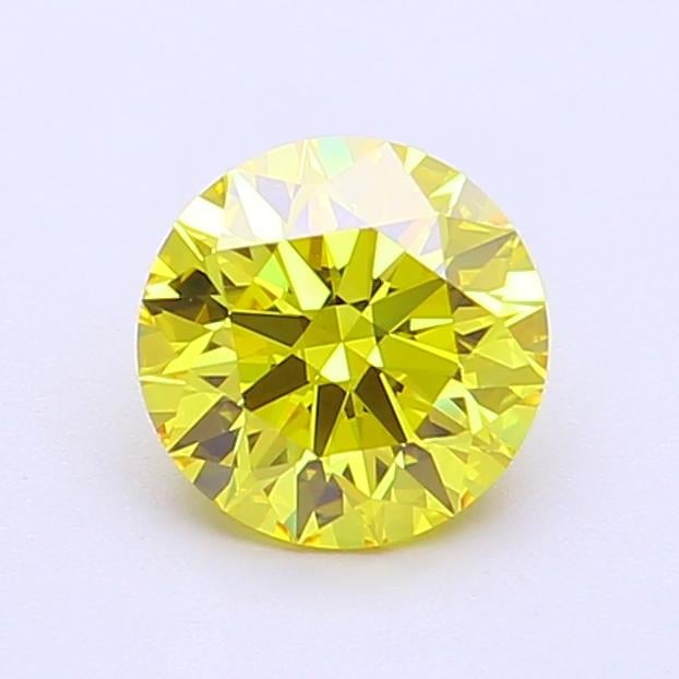 1.07 Ct. Fancy Vivid Yellow Round Lab Grown Diamond