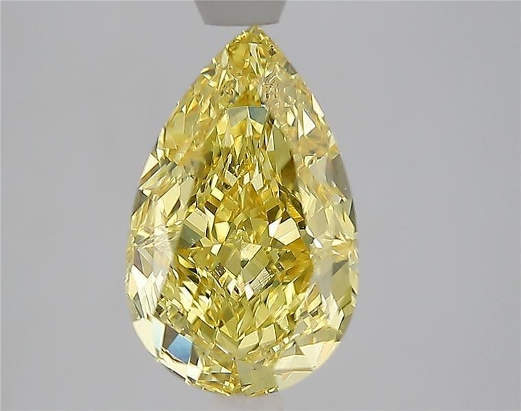 3.08 Ct. Fancy Intense  Yellow Pear Lab Grown Diamond
