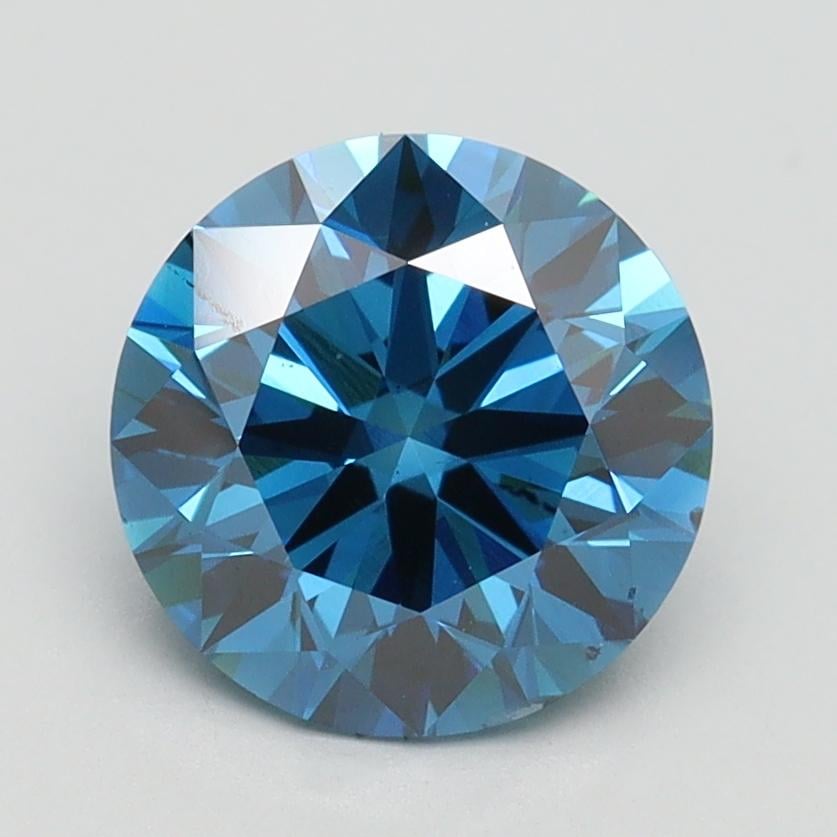 2.00 Ct. Fancy Vivid Blue Round Lab Grown Diamond