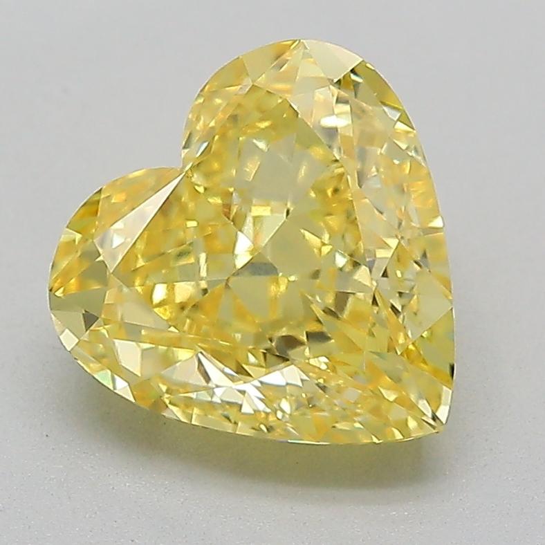 2.06 Ct. Fancy Intense  Yellow Heart Lab Grown Diamond
