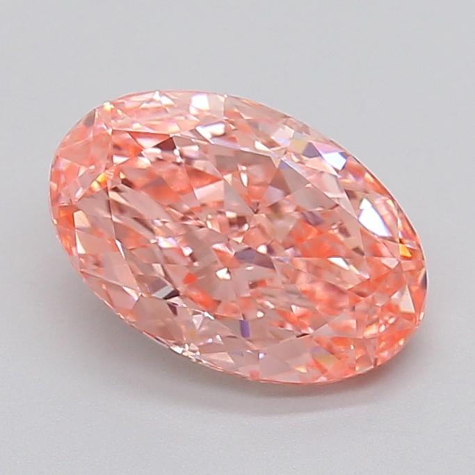 2.46 Ct. Fancy Vivid  Pink Oval Lab Grown Diamond