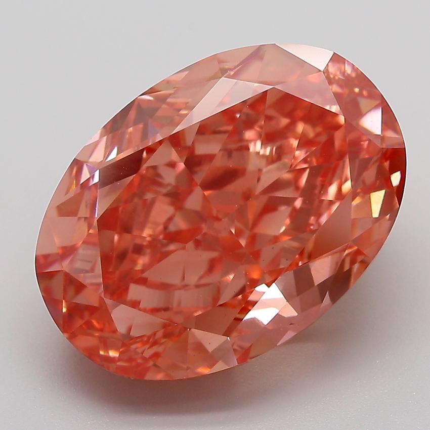 10.77 Ct. Fancy Vivid  Pink Oval Lab Grown Diamond