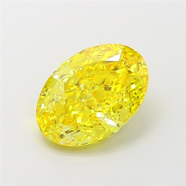 1.58 Ct. Fancy Vivid  Yellow Oval Lab Grown Diamond