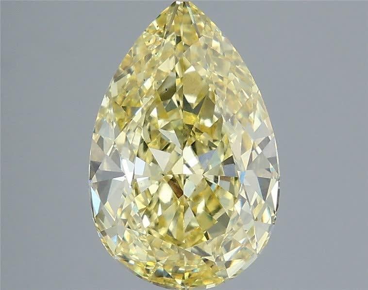 3.57 Ct. Fancy Intense Yellow Pear Lab Grown Diamond