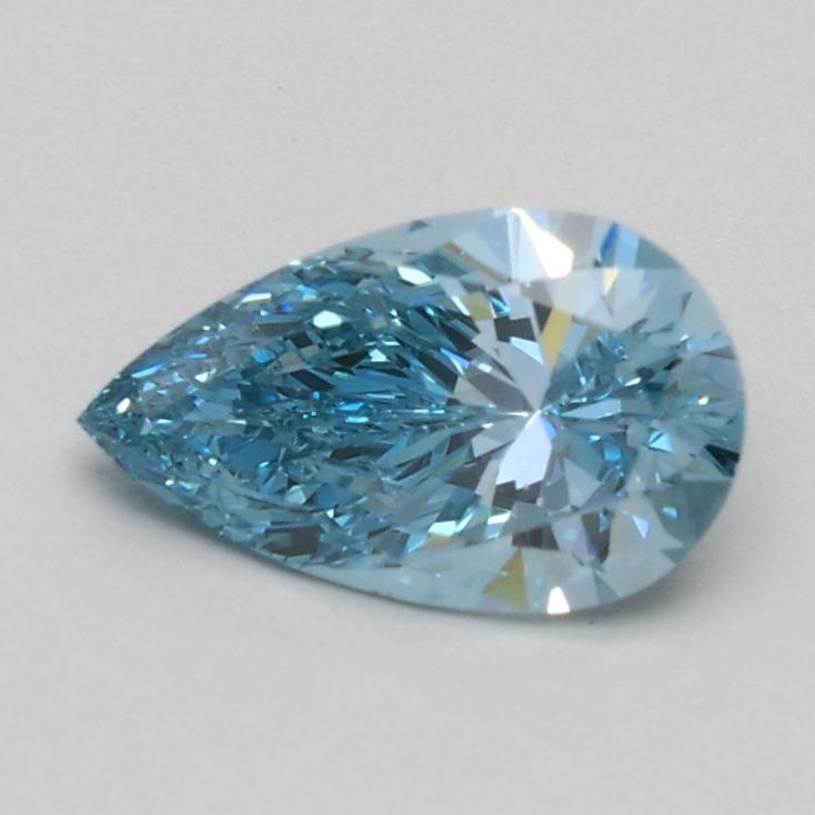 0.54 Ct. Fancy Vivid Blue Pear Lab Grown Diamond